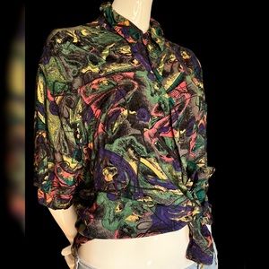 vintage 90s Fierce : rayon button up